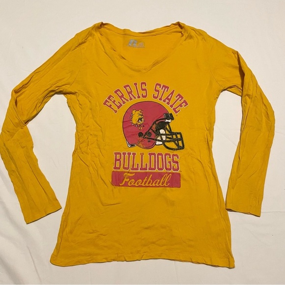 Ferris State Bulldogs Football Russell Long Sleeve Shirt Girls Size Large 12-14 - Picture 16 of 16